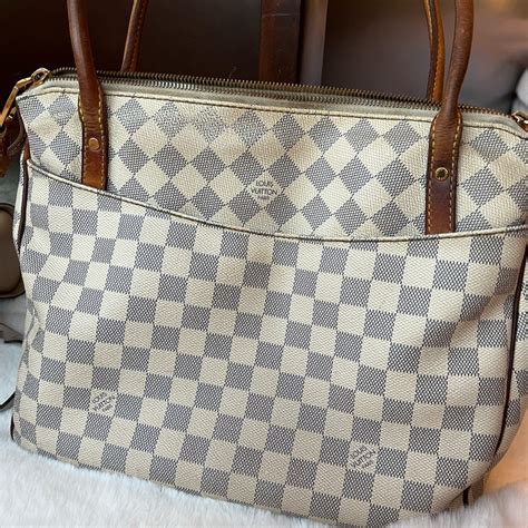 louis vuitton white damier shoulder bag|louis vuitton checkered bag.